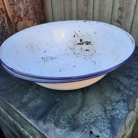 Photo of free Two Large Enamel Bowls (North Bitchburn DL15) #1