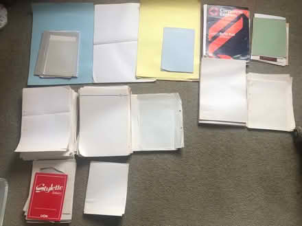 Photo of free Lots of paper, different colours & sizes (Highway SL6) #1