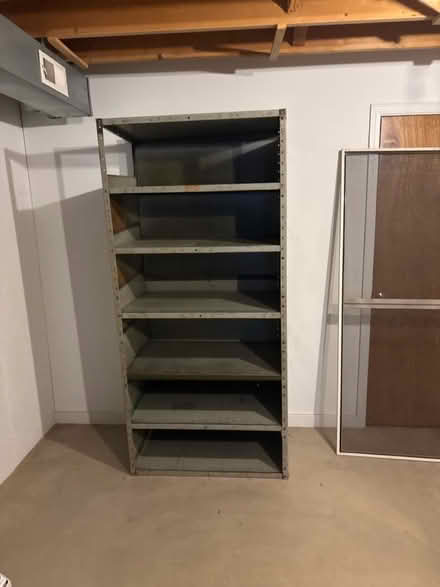 Photo of free Metal Cabinet 6 1/2 ft tall (Hobson & Greene) #1