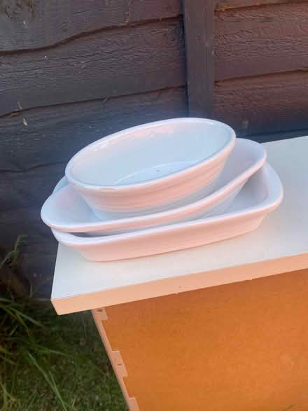 Photo of free 3 white oven dishes (Forest green) #1