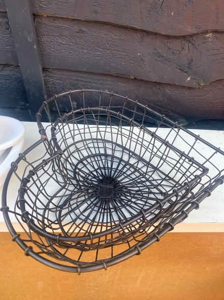 Photo of free 2 wire heart dishes (Forest green) #1