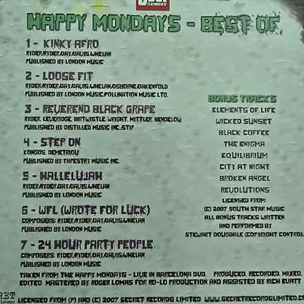 Photo of free Happy Mondays CD (Chilton DL17) #2