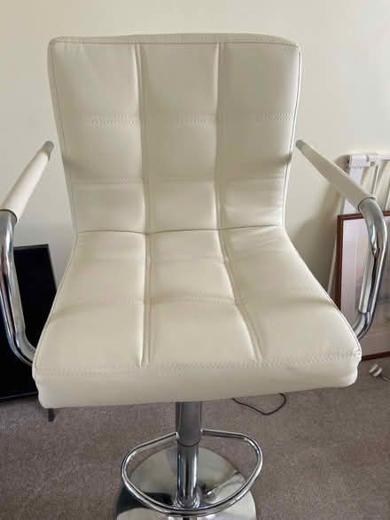 Photo of free Cream & Chrome Bar Stool (never used) (Knaphill GU21) #1