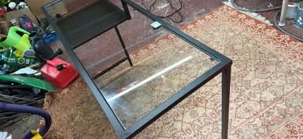 Photo of free IKEA metal desk with glass top (Dromore, BT25) #3