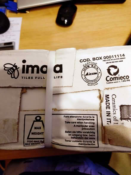 Photo of free 1 box white subway tiles 12x18cm (Kettering NN15) #1