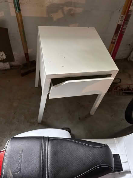Photo of free White metal side table (Chevy Chase) #1