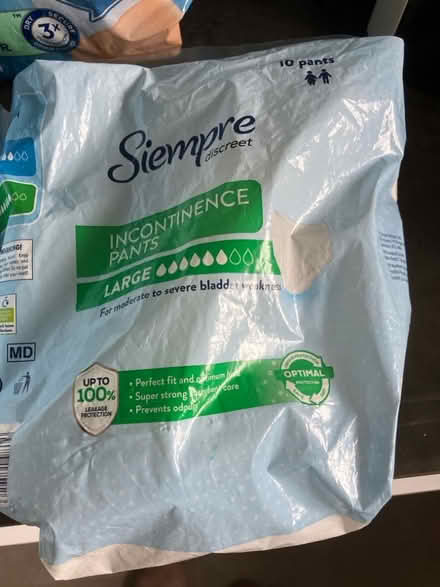 Photo of free Incontinence pads (Monks Orchard CR0) #2