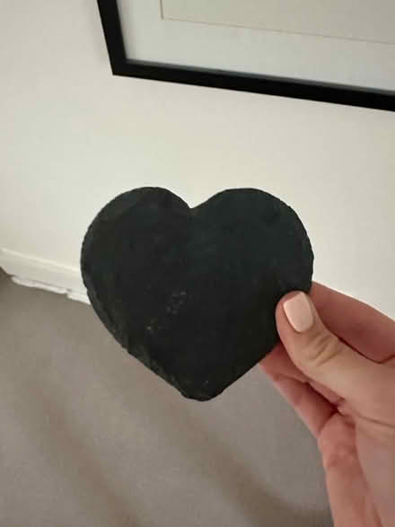 Photo of free Black slate heart coaster (Blackheath SE13) #1