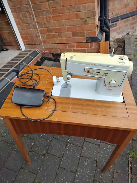 Photo of free Singer sewing machine and table (Barnard's Green WR14) #3