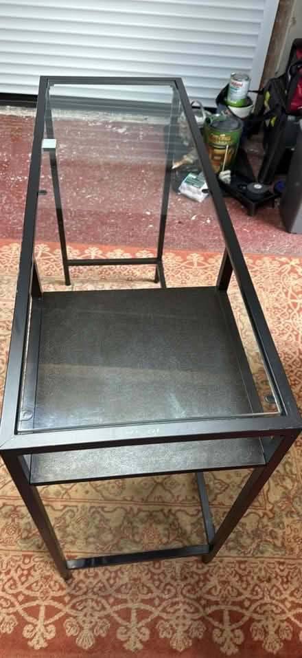 Photo of free IKEA metal desk with glass top (Dromore, BT25) #1