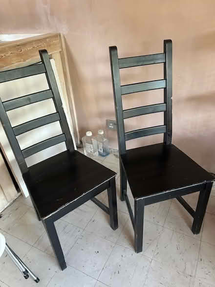Photo of free 2 x Ikea wooden dining chairs (SE21 (West Dulwich)) #1