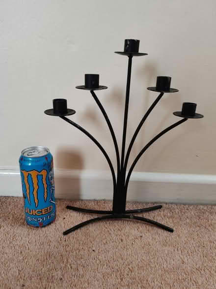 Photo of free Black candle holder / candelabra (Barbourne, WR1) #1