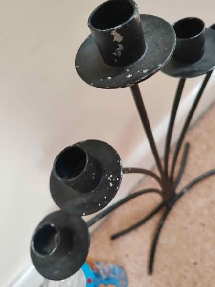 Photo of free Black candle holder / candelabra (Barbourne, WR1) #2