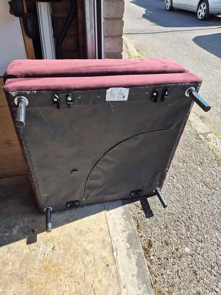 Photo of free Habitat Square Footstool Burgundy (Clerwood EH12) #3