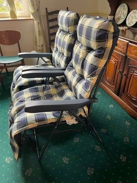 Photo of free Two folding padded chairs (Tideswell SK17) #4