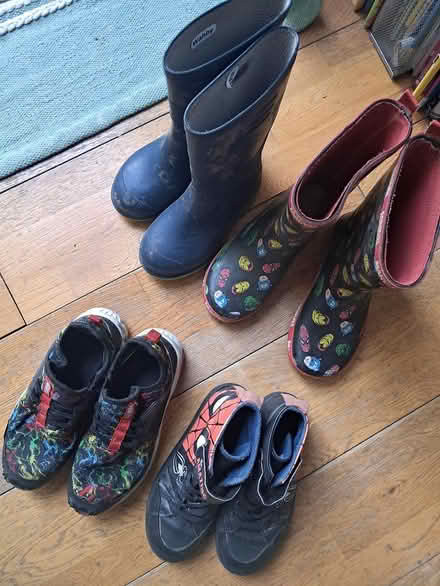 Photo of free Kids trainers & Wellies (size12 &1) (OX25, Weston on the green) #1