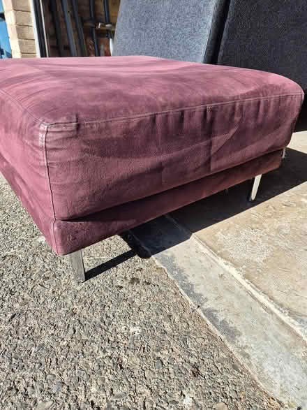 Photo of free Habitat Square Footstool Burgundy (Clerwood EH12) #4