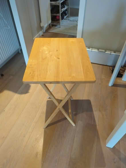 Photo of free Foldable wooden side table (W12 Shepherd's Bush) #2