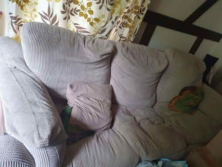 Photo of free Couch, three seater and matching Ottoman. (St Pauls Ward GU15) #2
