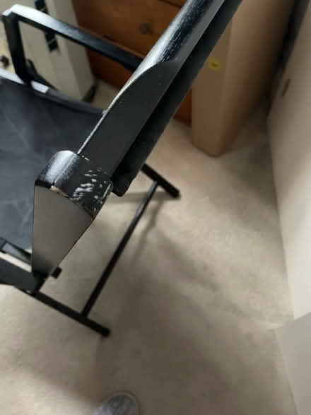 Photo of free Black wooden (deck)chair with arms (Crystal Palace SE19) #3