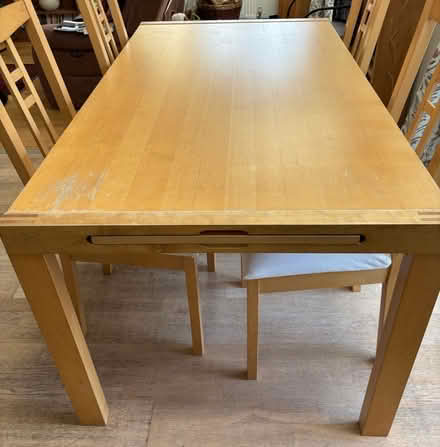 Photo of free Extendable Ikea table plus 8 chairs (Ashley) #1