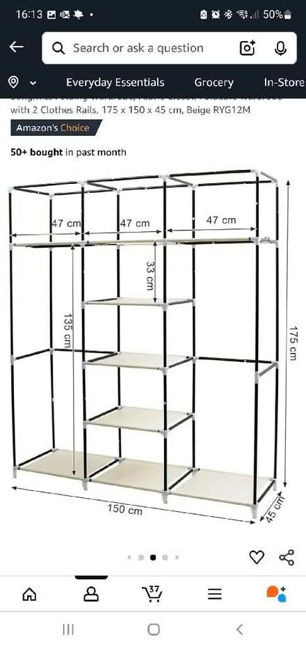 Photo of free Songmics wardrobe frame (Lower Stondon SG16) #2