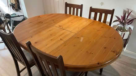 Photo of free Pine extending dining table & 4 chairs (Cherwell Heights OX16) #1