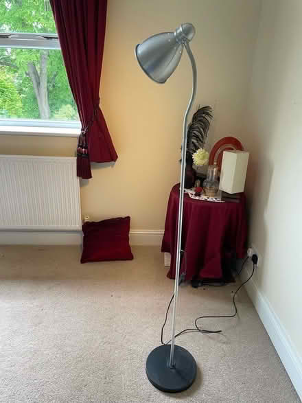 Photo of free IKEA silver metal tall lamp (Surbiton KT6) #1
