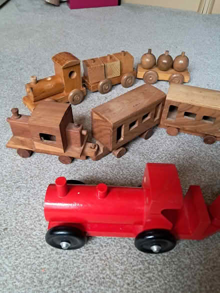 Photo of free 3 wooden toy trains (Grandborough, cv23 8dn) #3
