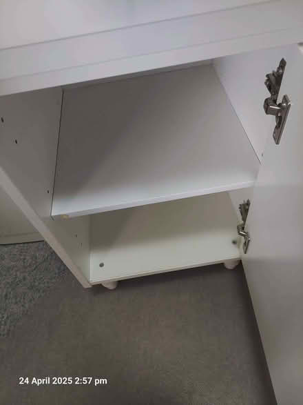 Photo of free White wood bedside table. (Twyford RG10) #1