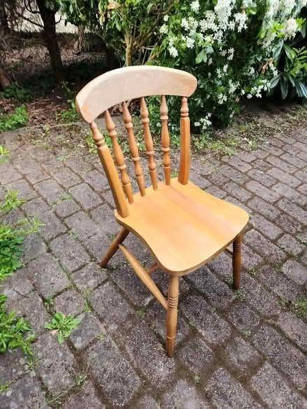 Photo of free 4 solid pine kitchen chairs (Wood Lanes SK10) #1