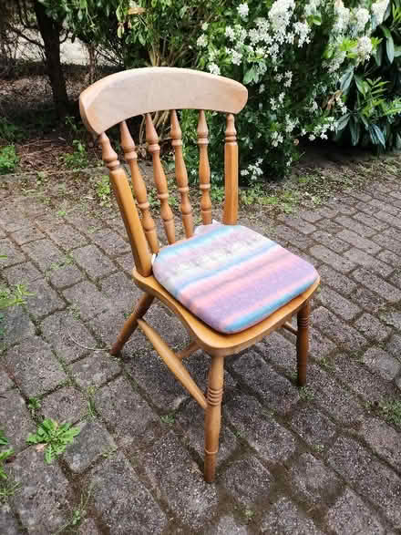 Photo of free 4 solid pine kitchen chairs (Wood Lanes SK10) #2