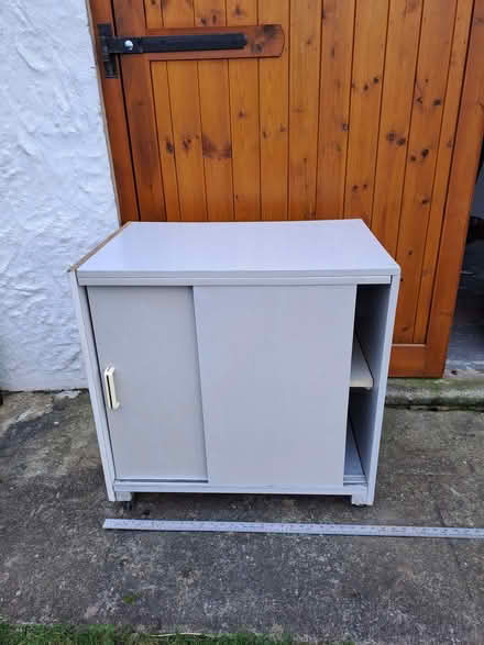 Photo of free Low cabinet with sliding doors and casters (Pentre Berw LL60) #3