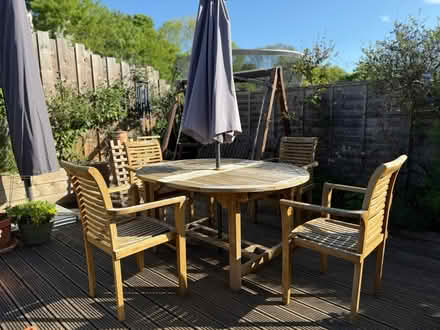 Photo of free Teak extending table & 6 chairs (WR3 Perdiswell) #1