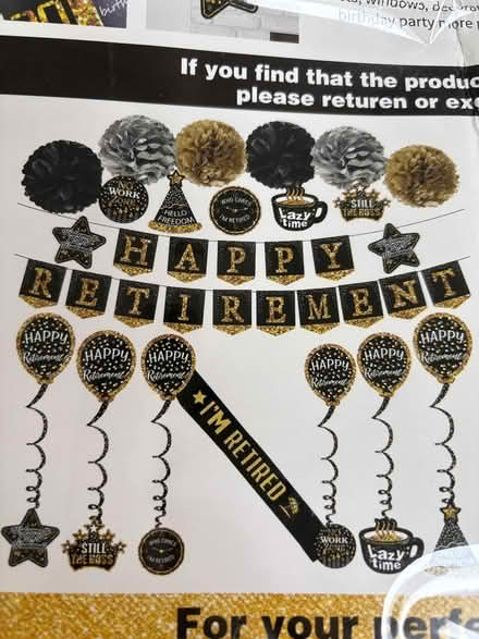 Photo of free Retirement Banner & Decorations (West Kensington) #1