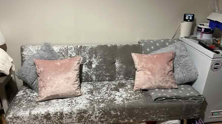 Photo of free Crush velvet single sofa bed (SW16) #2