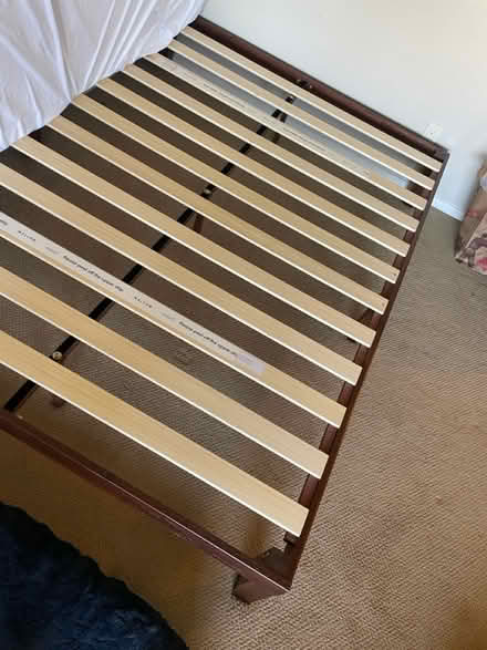 Photo of free Queen mattress + bedframe (Parkview West) #4
