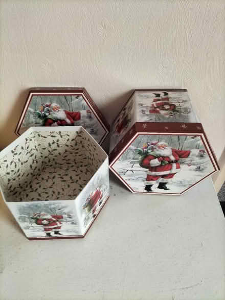 Photo of free 2 Keydells Christmas Storage Boxes (Waterlooville PO7) #1