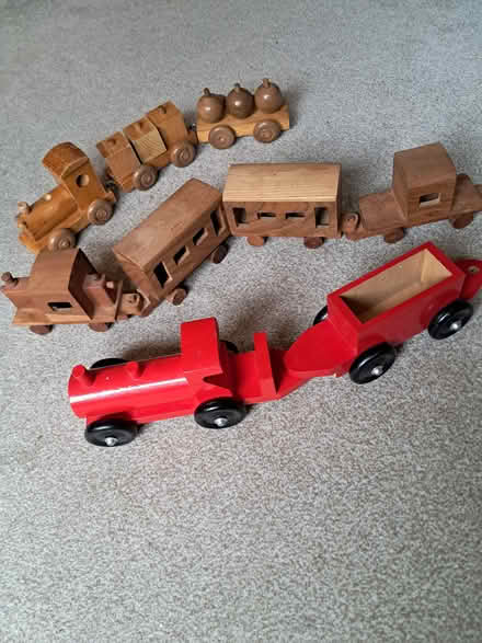 Photo of free 3 wooden toy trains (Grandborough, cv23 8dn) #4