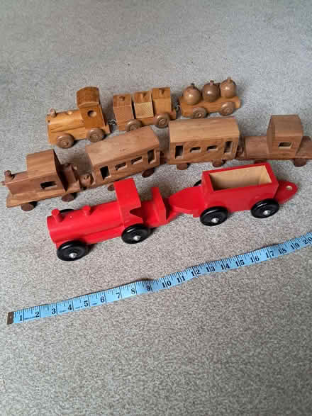 Photo of free 3 wooden toy trains (Grandborough, cv23 8dn) #2