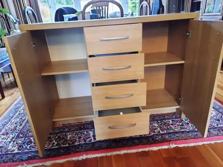 Photo of free Sideboard - cupboards and drawers - oak finish (Englefield Green TW20) #2
