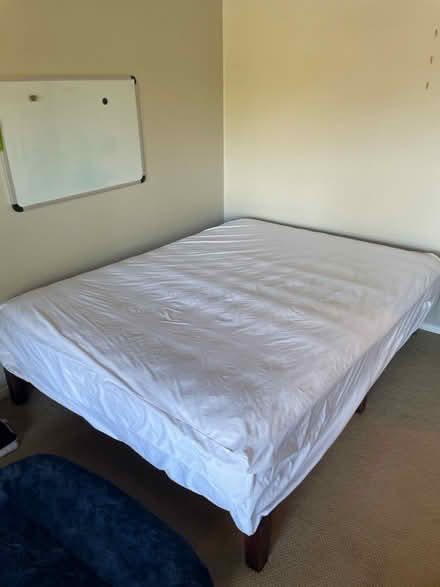 Photo of free Queen mattress + bedframe (Parkview West) #3