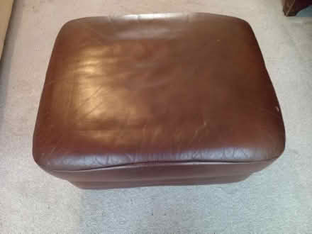 Photo of free Brown Leather Pouffe (Hardwick OX16) #2