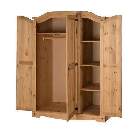 Photo of free Large 3-door pine wardrobe (Wood Lanes SK10) #2