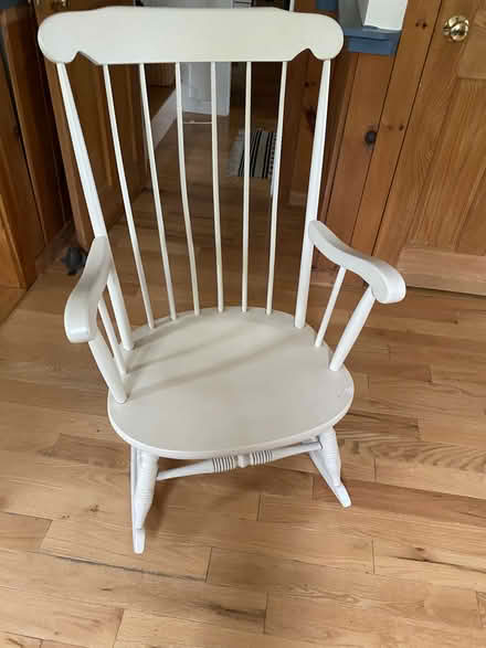 Photo of free Wooden rocking chair (Sunset Lake, Ashburnham) #1
