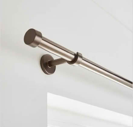 Photo of free Extending curtain pole and grey curtain (Buttershaw BD6) #1