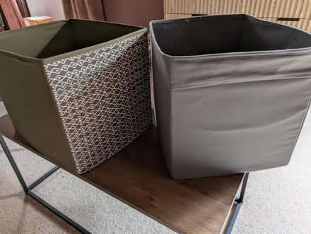 Photo of free 2 IKEA kallax boxes (Hucclecote Meadows GL3) #1