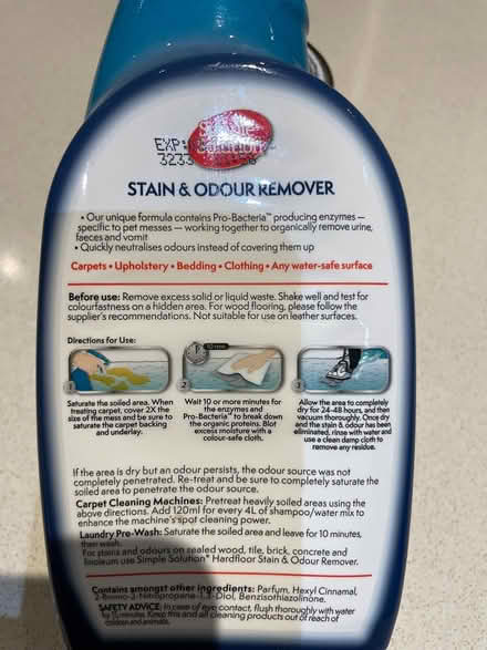 Photo of free Pet stain remover (Farnham Common SL2) #2