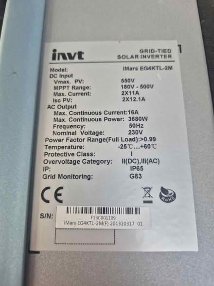Photo of free Solar inverter (Hayes UB3 2) #3