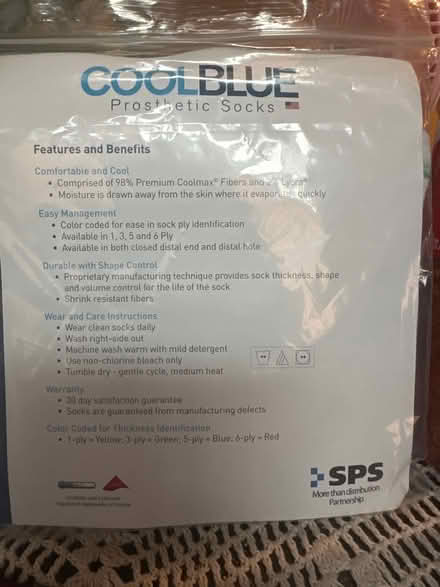 Photo of free Cool Blue prosthetic sock (South Sacramento) #1
